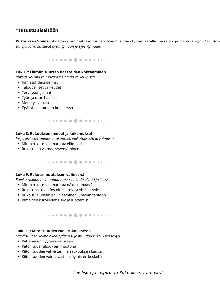 Rukouksen voima – Polku rauhaan ja ihmeiden kokemiseen
